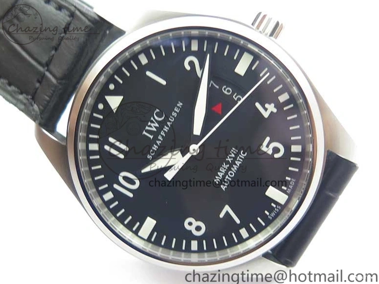 MIROTIME 0108 Affordable Mark XVII IW326501 FKF 1:1 Best Edition Black Dial on Black Leather Strap 7131